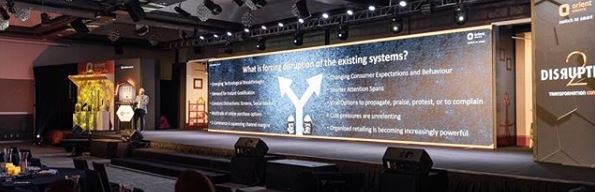 Need a 12 by 3 metre screen? One awards dinner did...